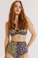 Ensemble bikini taille haute réversible